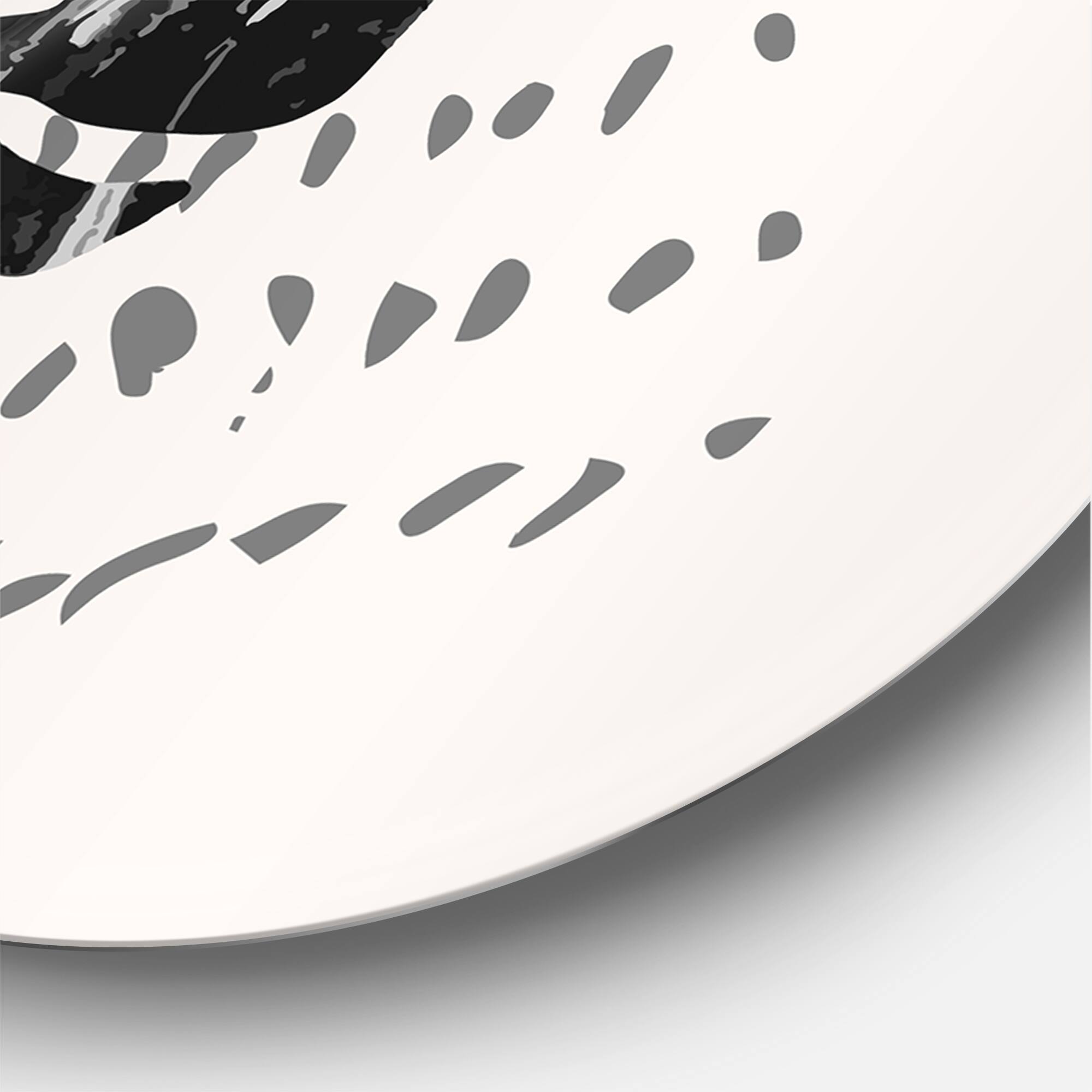 Designart - Minimal Tropical Palm Leaf On Grunge Texture